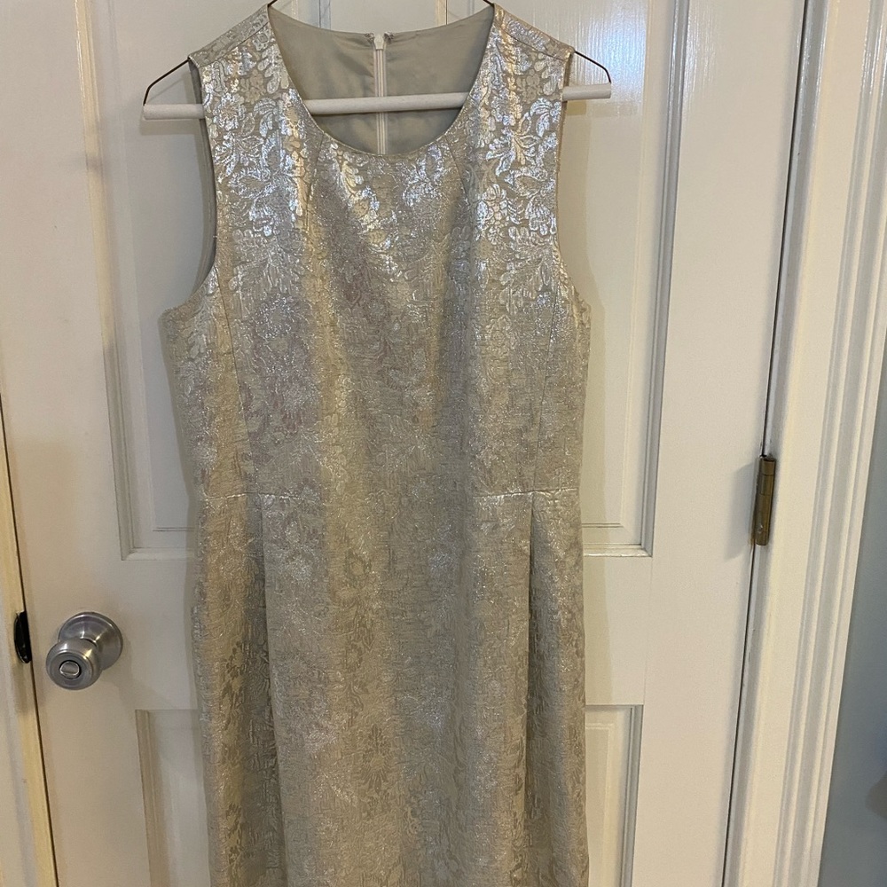 Silver Brocade Dress